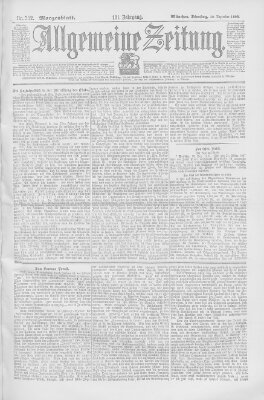 Allgemeine Zeitung Dienstag 20. Dezember 1898