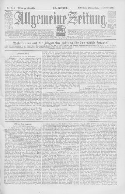 Allgemeine Zeitung Donnerstag 22. Dezember 1898