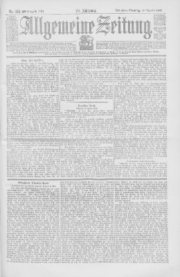 Allgemeine Zeitung Dienstag 27. Dezember 1898