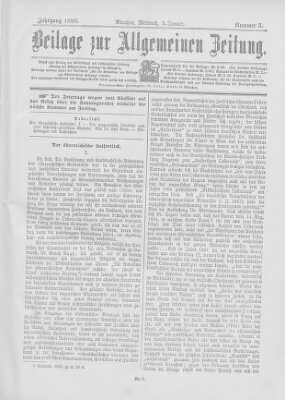 Allgemeine Zeitung Mittwoch 5. Januar 1898