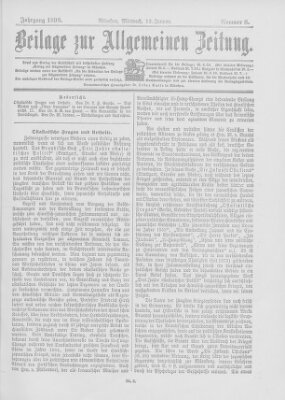 Allgemeine Zeitung Mittwoch 12. Januar 1898