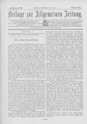 Allgemeine Zeitung Mittwoch 26. Januar 1898