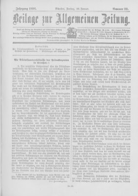 Allgemeine Zeitung Freitag 28. Januar 1898