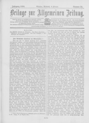 Allgemeine Zeitung Mittwoch 9. Februar 1898