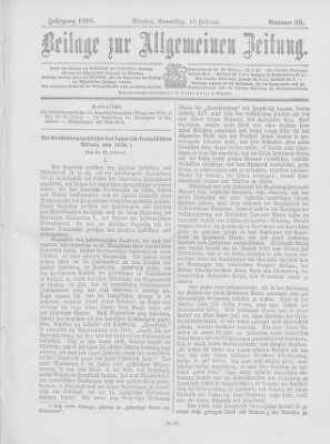 Allgemeine Zeitung Donnerstag 17. Februar 1898