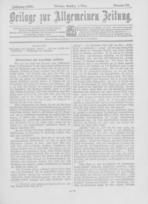 Allgemeine Zeitung Samstag 5. März 1898