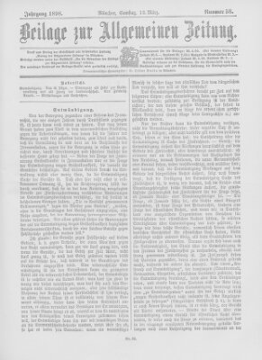 Allgemeine Zeitung Samstag 12. März 1898