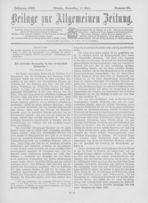 Allgemeine Zeitung Donnerstag 17. März 1898