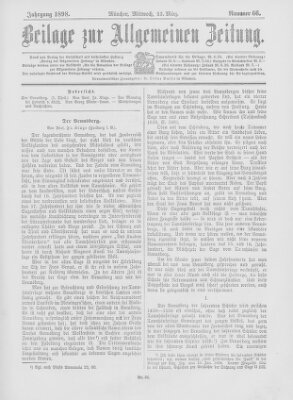 Allgemeine Zeitung Mittwoch 23. März 1898