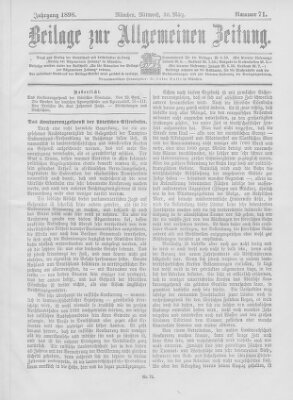 Allgemeine Zeitung Mittwoch 30. März 1898