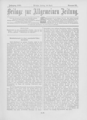 Allgemeine Zeitung Freitag 29. April 1898