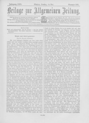 Allgemeine Zeitung Samstag 14. Mai 1898