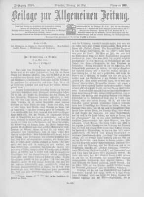 Allgemeine Zeitung Montag 16. Mai 1898