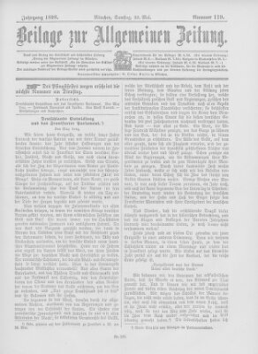 Allgemeine Zeitung Samstag 28. Mai 1898