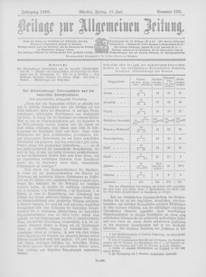 Allgemeine Zeitung Freitag 17. Juni 1898