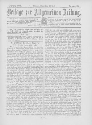 Allgemeine Zeitung Donnerstag 23. Juni 1898