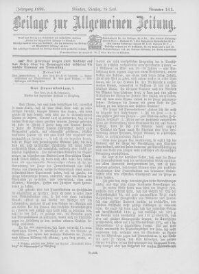 Allgemeine Zeitung Dienstag 28. Juni 1898