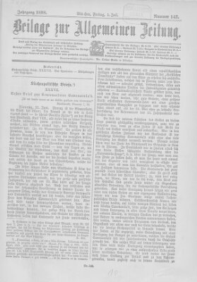 Allgemeine Zeitung Freitag 1. Juli 1898