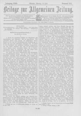 Allgemeine Zeitung Montag 11. Juli 1898