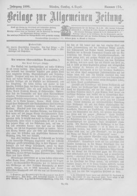 Allgemeine Zeitung Samstag 6. August 1898