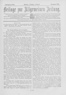 Allgemeine Zeitung Dienstag 9. August 1898