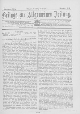 Allgemeine Zeitung Samstag 20. August 1898