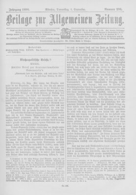 Allgemeine Zeitung Donnerstag 1. September 1898