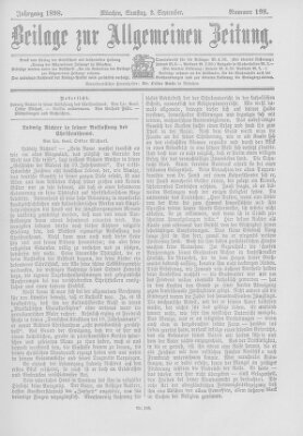 Allgemeine Zeitung Samstag 3. September 1898