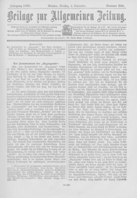 Allgemeine Zeitung Dienstag 6. September 1898