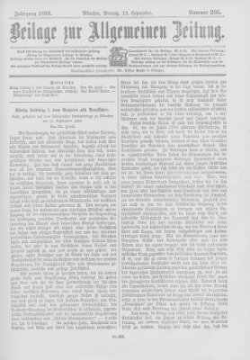 Allgemeine Zeitung Montag 12. September 1898