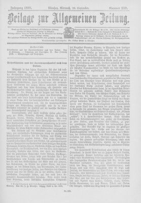 Allgemeine Zeitung Mittwoch 28. September 1898