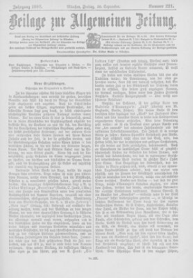 Allgemeine Zeitung Freitag 30. September 1898