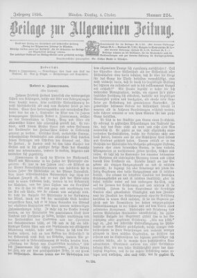 Allgemeine Zeitung Dienstag 4. Oktober 1898