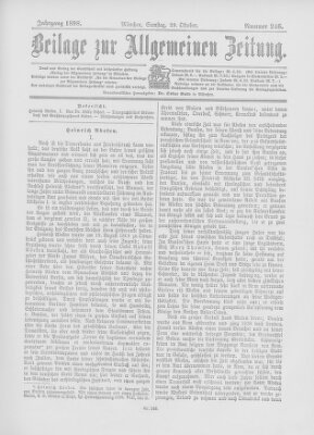 Allgemeine Zeitung Samstag 29. Oktober 1898