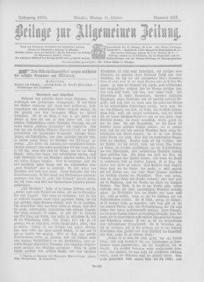 Allgemeine Zeitung Montag 31. Oktober 1898