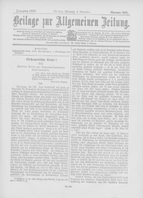 Allgemeine Zeitung Mittwoch 2. November 1898