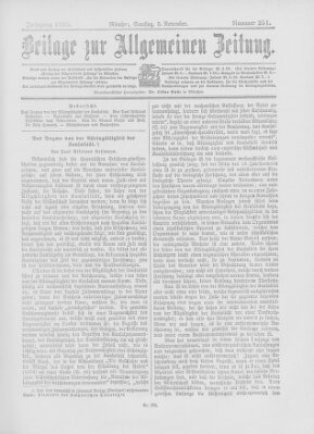 Allgemeine Zeitung Samstag 5. November 1898