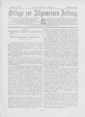 Allgemeine Zeitung Samstag 12. November 1898