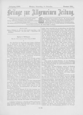 Allgemeine Zeitung Donnerstag 17. November 1898