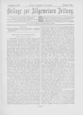 Allgemeine Zeitung Donnerstag 24. November 1898