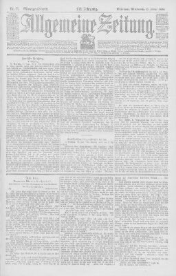 Allgemeine Zeitung Mittwoch 11. Januar 1899