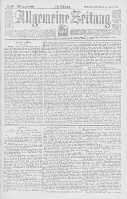 Allgemeine Zeitung Mittwoch 18. Januar 1899