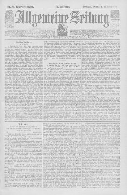 Allgemeine Zeitung Mittwoch 25. Januar 1899