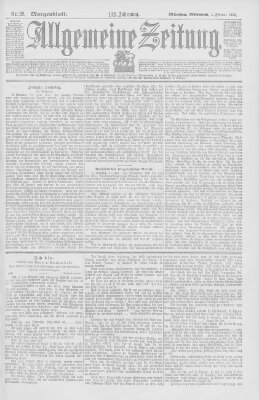 Allgemeine Zeitung Mittwoch 1. Februar 1899