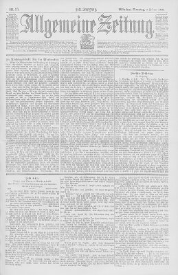 Allgemeine Zeitung Sonntag 5. Februar 1899