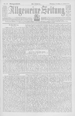 Allgemeine Zeitung Samstag 11. Februar 1899