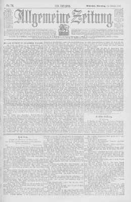 Allgemeine Zeitung Sonntag 19. Februar 1899