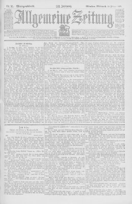 Allgemeine Zeitung Mittwoch 22. Februar 1899