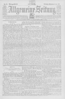 Allgemeine Zeitung Mittwoch 1. März 1899