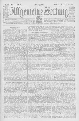 Allgemeine Zeitung Dienstag 7. März 1899